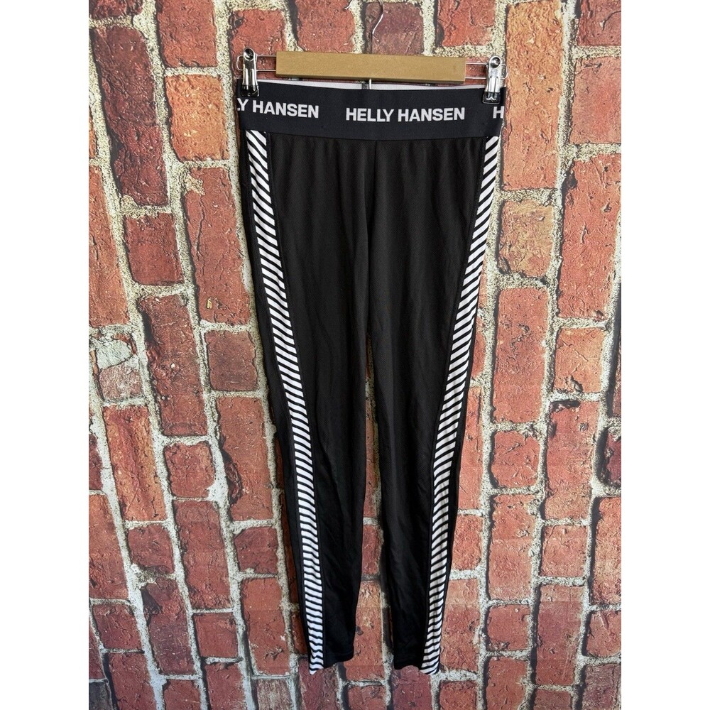 Mens Helly Hansen Black Active Base Layer Pants Sz Medium NICE